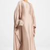 Elegant Butterfly Abaya Dress, Modest Satin Kaftan, Batwing Sleeve, Minimalist Muslim Gown
