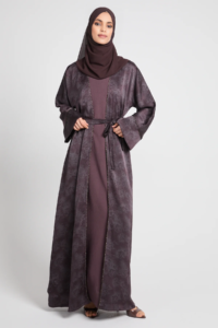 Mulberry Night Four Piece Abaya Set | Limited Edition Luxury Abaya | Modest Islamic Wear | Eid Wedding Abaya Set
