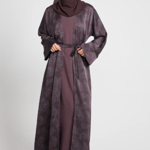 Mulberry Night Four Piece Abaya Set | Limited Edition Luxury Abaya | Modest Islamic Wear | Eid Wedding Abaya Set