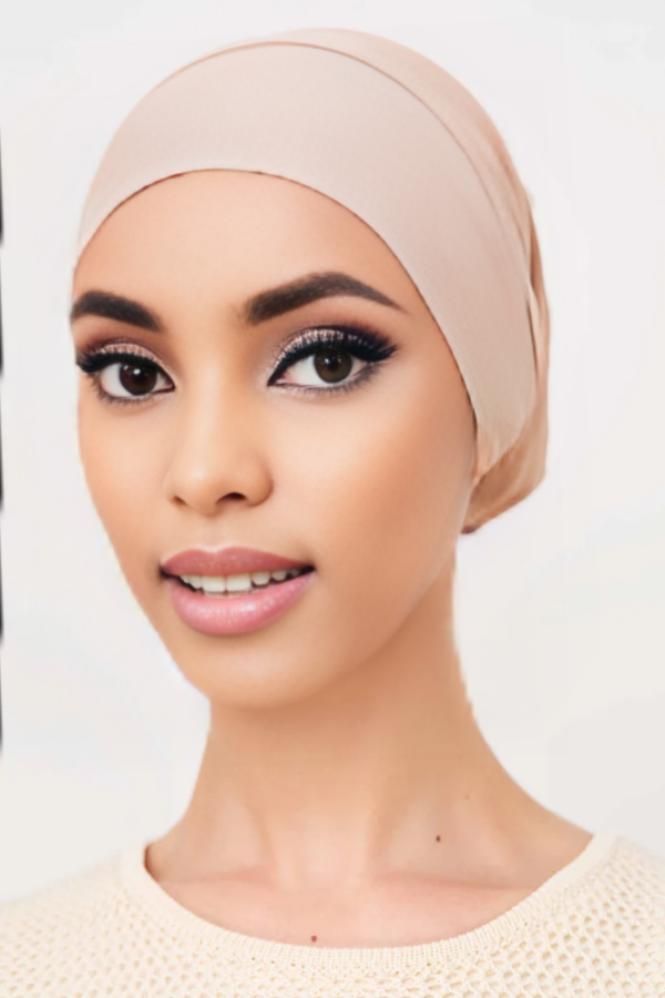 habonebutik Bamboo Jersey Silk Lined Tie Back Undercap | Silver Cloud Hijab Undercap | Non Slip Hijab Cap | Underscarf Muslim Hat