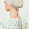 habonebutik Bamboo Jersey Silk Lined Tie Back Undercap | Silver Cloud Hijab Undercap | Non Slip Hijab Cap | Underscarf Muslim Hat