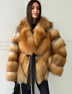 c59c3032-d9e4-4146-aece-227c9793bd5c Oversize Fire Fox Fur Coat | Genuine Red Fox Fur Jacket | Long Winter Luxury Coat | Women's Hooded Fur