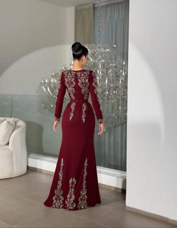 Mermaid Evening Gown with Cape, Couture Beaded Bodice, Formal Gala Dress