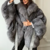 img-2063 (1) Fox Fur Poncho Coat | Natural Fox Fur Hooded Poncho | Luxurious Winter Stole | Statement Cape Coat | Vintage Fur Outerwear