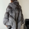 img-9118-(1) (1) Fox Fur Poncho Coat | Natural Fox Fur Hooded Poncho | Luxurious Winter Stole | Statement Cape Coat | Vintage Fur Outerwear