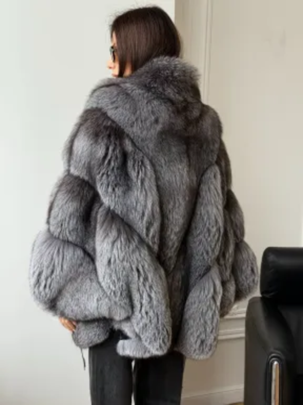 img-9118-(1) (1) Fox Fur Poncho Coat | Natural Fox Fur Hooded Poncho | Luxurious Winter Stole | Statement Cape Coat | Vintage Fur Outerwear