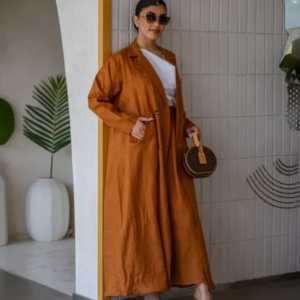 Orange Linen Blazer | Women's Casual Summer Blazer | 100% Linen Jacket | Lightweight Office Layering Piece