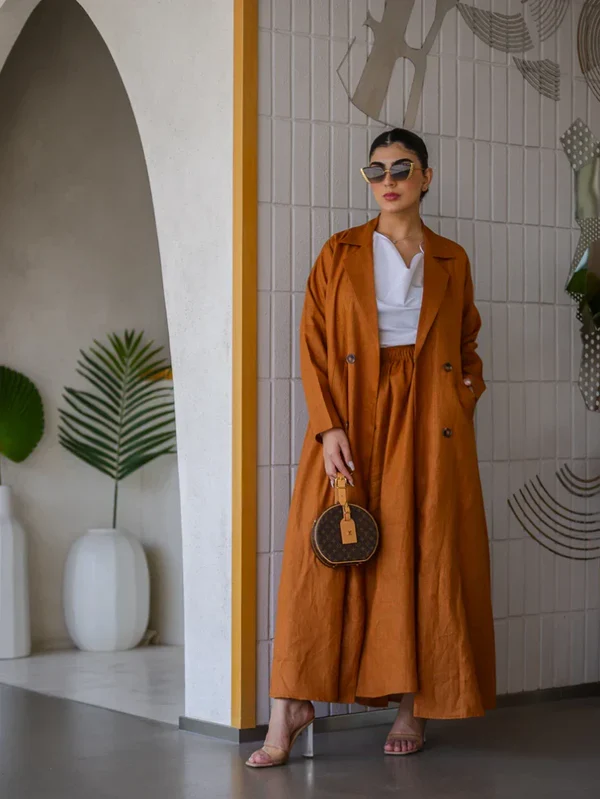 Orange Linen Blazer | Women's Casual Summer Blazer | 100% Linen Jacket | Lightweight Office Layering Piece