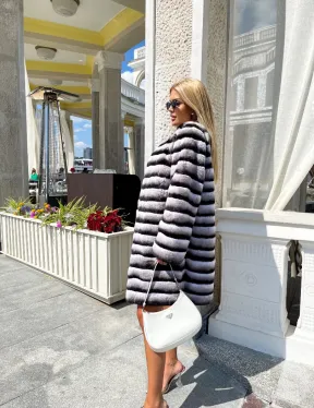 2021-08-09-09.39.54 Natural Rex Rabbit Fur Coat in Natural Rex Color - Unique Soft Premium Coat -Women Fur Coat- Ladies Coat dress