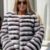 2021-08-09-09.44.13 Natural Rex Rabbit Fur Coat in Natural Rex Color - Unique Soft Premium Coat -Women Fur Coat- Ladies Coat dress