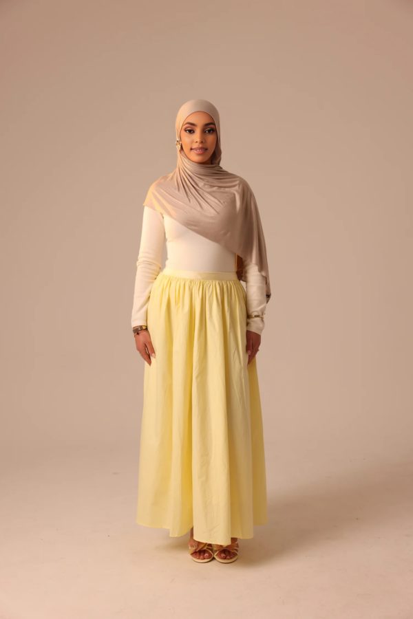 6a1ebd99-8b9b-415e-b04b-b2e9668e4149 Paris Poplin Skirt | Fit-and-Flare Cotton Midi | Elegant White Summer Skirt | Side Pocket A-Line | Women's Classic Wardrobe