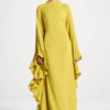 Ruffle Butterfly Abaya Dress | Tiered Maxi, Flutter Sleeve, Modest, Wedding Guest