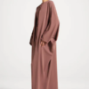 6f105554-fe1c-4119-b96d-fd37ed6a55a3 Nadine Double Maxi Dress | Wild Mushroom Brown Long Sleeve Gown