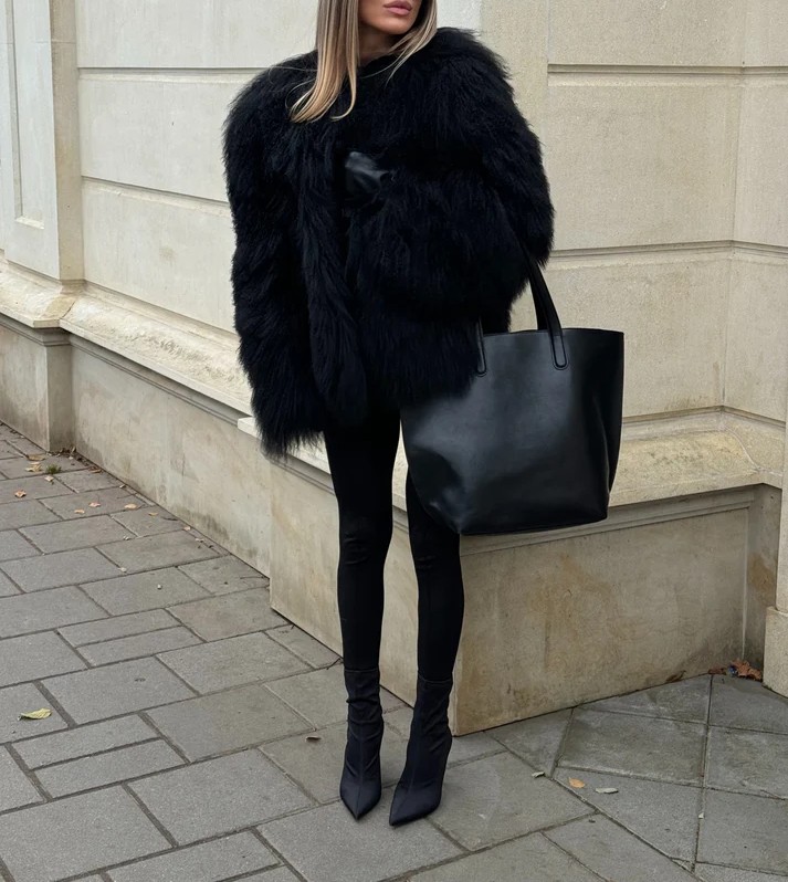 White Llama Fur Coat | Ethical Genuine Llama Fur | Vintage Style Luxury Fur Jacket | Winter Faux Fur Alternative Coat - Image 16