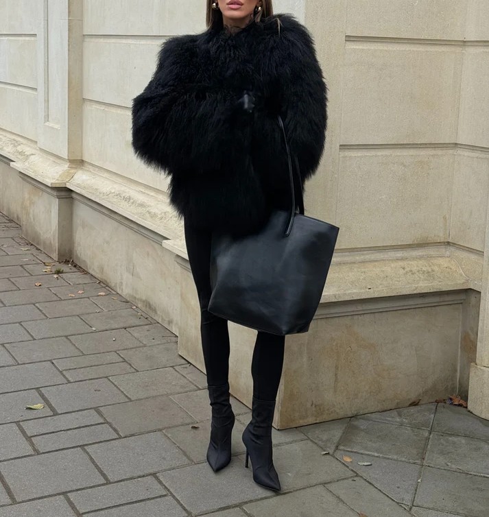 White Llama Fur Coat | Ethical Genuine Llama Fur | Vintage Style Luxury Fur Jacket | Winter Faux Fur Alternative Coat - Image 15