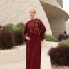 WhatsApp Image 2025-08-22 at 23.18.09 (2) Burgundy Calligraphy Crepe Abaya – Timeless Elegance