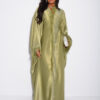Butterfly Abaya with Crystals | Feather Trim Kaftan | Embellished Evening Abaya | Luxury Eid Dress | Statement Bridal Abaya