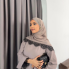 Crepe Abaya Dress with Lace Trim | Elegant Modest Prayer Abaya