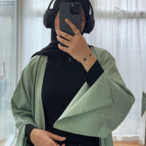 Linen Abaya Sage Green