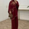 Women’s 3 Piece Knit Set, Elegant Trousers and Bodysuit Outfit with Matching Shawl, Modest Chic Two-Piece Look, One Size