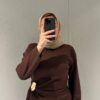 Elegant Women’s Black Abaya Jacket Dress, Zara Crepe Modest Dress, Long Sleeve Winter Abaya, Belted Waist Maxi Dress, 5 Colors