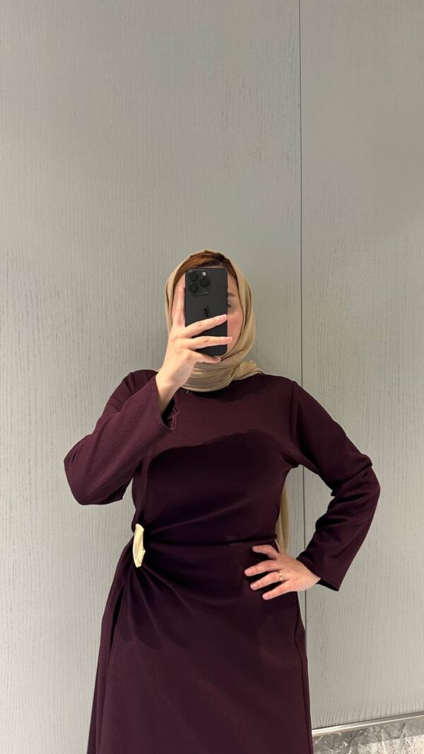 Elegant Women’s Black Abaya Jacket Dress, Zara Crepe Modest Dress, Long Sleeve Winter Abaya, Belted Waist Maxi Dress, 5 Colors