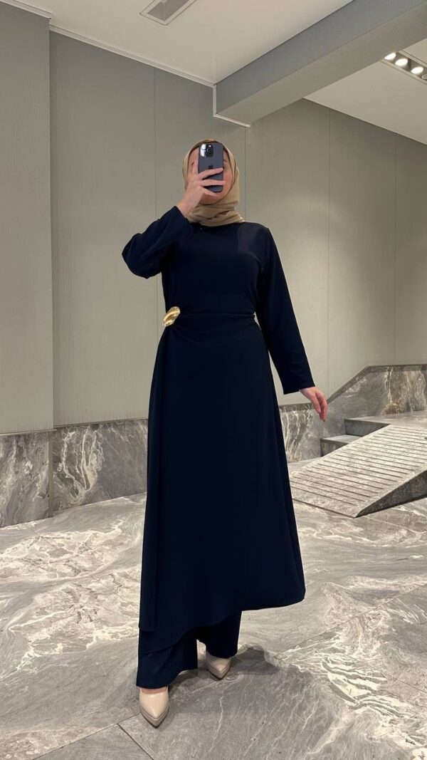 Elegant Women’s Black Abaya Jacket Dress, Zara Crepe Modest Dress, Long Sleeve Winter Abaya, Belted Waist Maxi Dress, 5 Colors