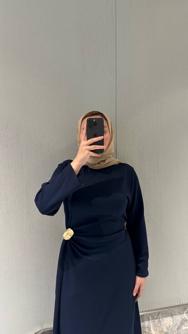 Elegant Women’s Black Abaya Jacket Dress, Zara Crepe Modest Dress, Long Sleeve Winter Abaya, Belted Waist Maxi Dress, 5 Colors